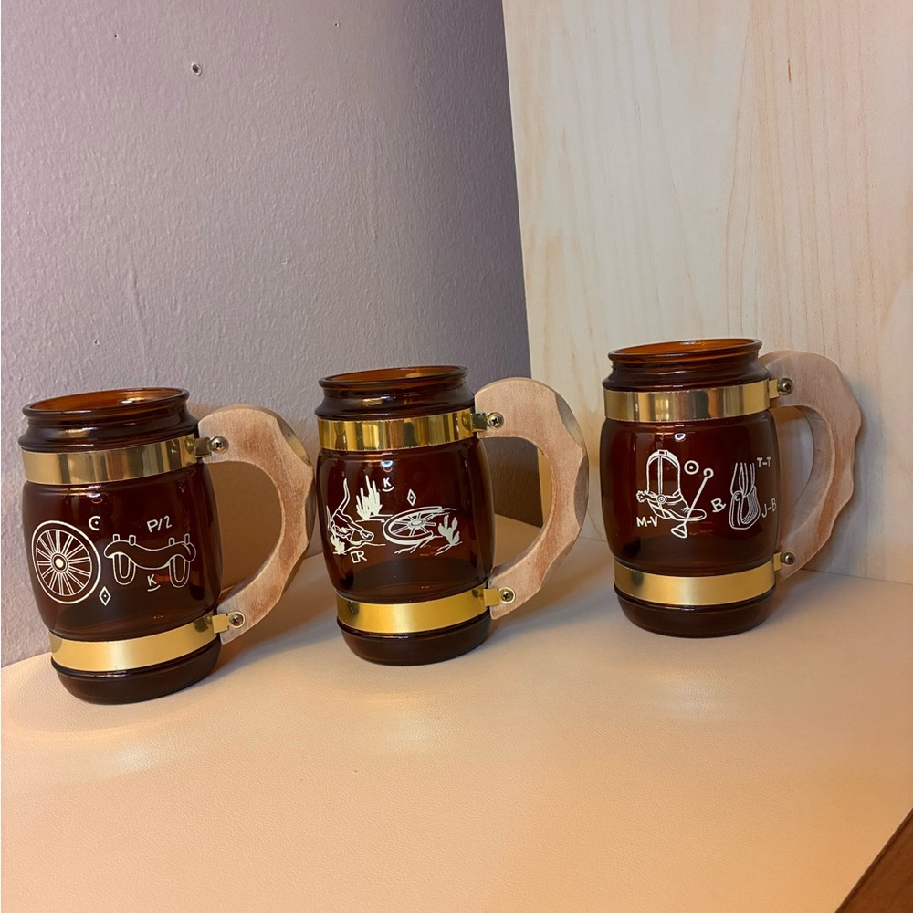 Southwestern style ranch beer mugs